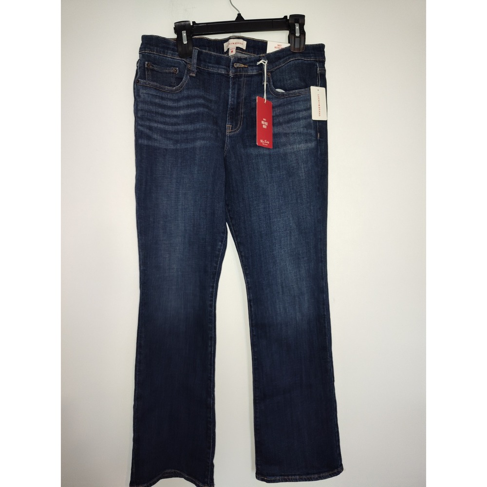 Lucky Brand Sweet Mid Rise Boot Jeans Dark Wash Advanced Stretch 14/32 R NEW